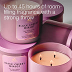 Bath & Body Works Black Cherry Merlot 3-Wick Candle - Image 5