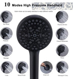 Black Large High Pressure Filtered Shower Head - Image 7