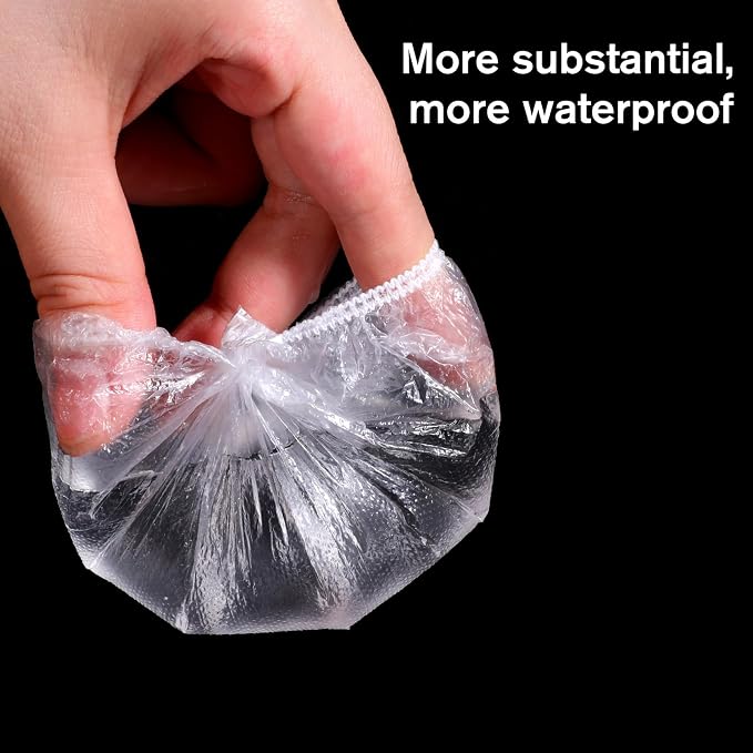 200 Pack Disposable Ear Covers for Shower, Ear Covers for Hair Dye, Waterproof - Image 3