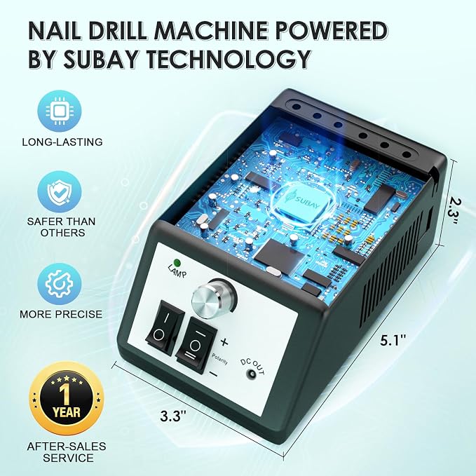 Professional Electric Nail Drill Machine Nail File Drill Set Kit - Image 4