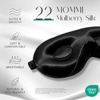 ZIMASILK Adjustable 22 Momme 100% Mulberry Silk Sleep Mask, Upgraded 3D - Image 2