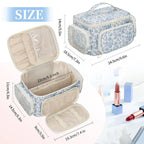Makeup Bag with Multi-Pockets, Travel Cosmetic Bag with 2 Transparent Side - Image 5