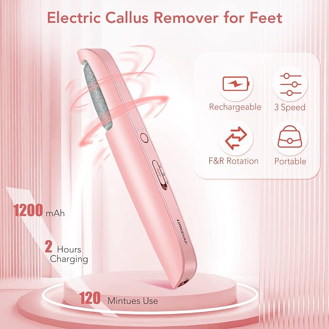 Electric Callus Remover for Feet, Professional Pedicure Kit Foot Scrubber for - Image 2