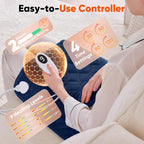 Blue Weighted Heating Pad for Neck Shoulders and Back, Valentines Day Gifts for - Image 7