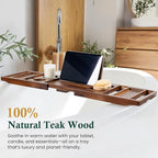 Teak Bathtub Tray, Bath Caddy - Image 2