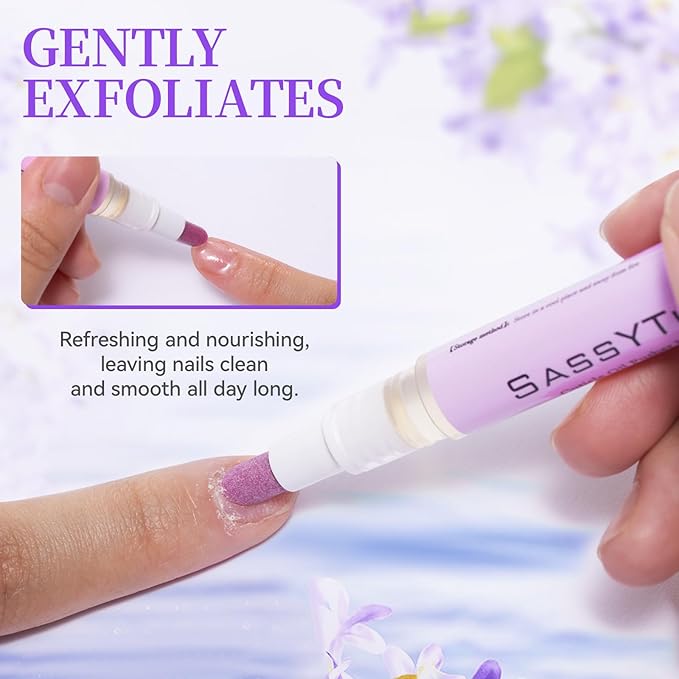 Ceramic Cuticle Pusher & Oil Pen, 2ml Rose/Lavender/Fragrance Free Scented Nail - Image 3