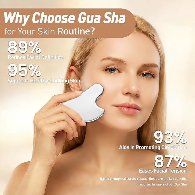 Gua Sha Facial Tools Set, Stainless Steel Guasha Tool - Image 2