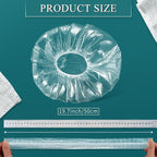 MORGLES 100 Pcs Disposable Shower Caps, Plastic Hair Caps - Image 3