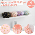 Yuanchu 4 Pcs Waterproof Shower Caps - Image 3