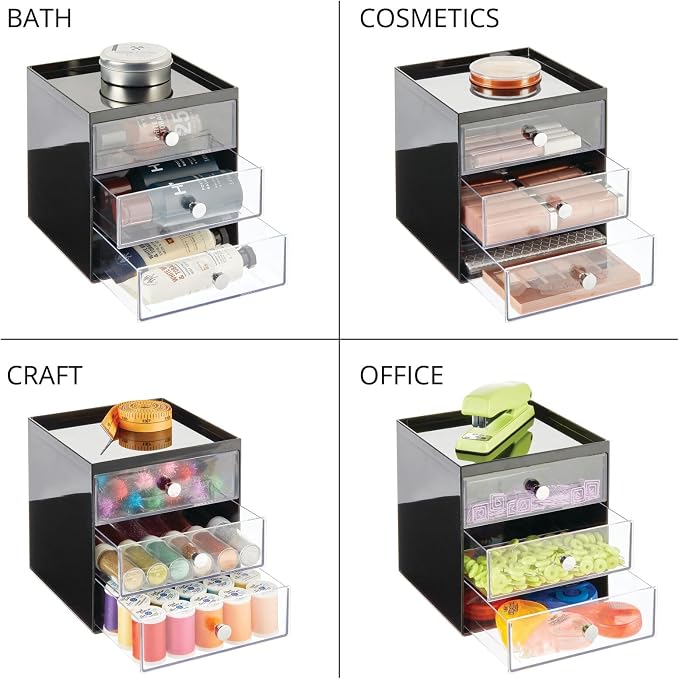 mDesign Makeup Organizer Storage Station Cube - Image 7