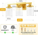 L LOHAS LED 3 Light Bathroom Vanity Light, Vanity Lights - Image 2