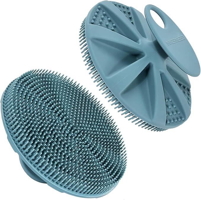 INNERNEED Food-Grade Soft Silicone Body Scrubber Shower Brush Handheld by INNERNEED