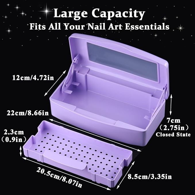 Nail Tool Sterilizer Box Plastic Disinfectant Container - Image 3