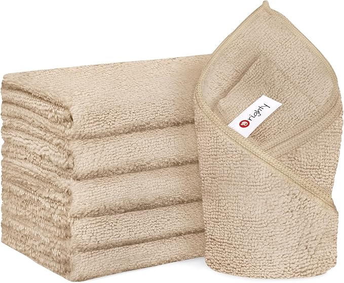 Orighty 6 Pack Brown Hand Towels by AllRightinOrighty