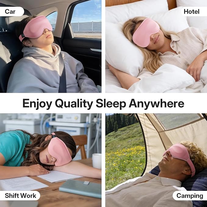 LitBear Long Lash Sleep Mask for Women Men Side Sleeper, 3D Contoured Light - Image 7