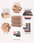 Lumimi Towels 3 Piece Very Soft Microfiber Bath Towel Set Super Absorbent Light - Image 4