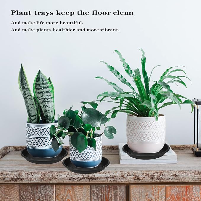 5 Pack of 14 inch Plant Saucer Plant Tray, Plastic Plant Saucer 14 inch - Image 4