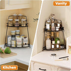VITVITI 2 Tier Corner Bathroom Counter Organizer, Metal Bathroom Countertop - Image 5
