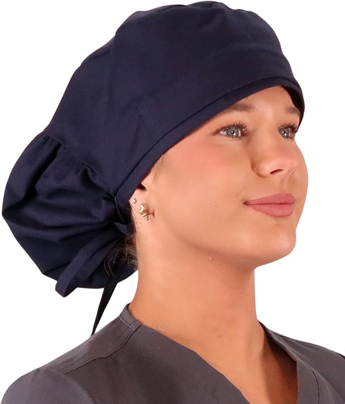 Sparkling EARTH Big Hair Ponytail Classic Surgical Style Scrub Working Cap - Image 4