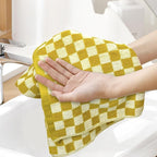 Jacquotha 4 Pcs Hand Towels for Bathroom Checkered, Cotton Soft Absorbent Cute - Image 4