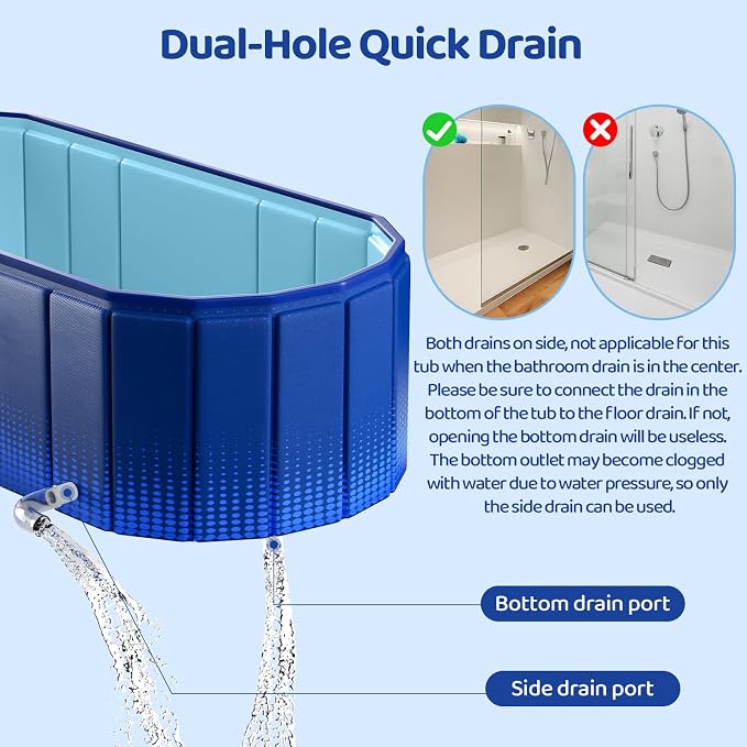Portable Foldable Bathtub, Freestanding Bathtub No Installation, Bathroom SPA - Image 7