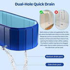 Portable Foldable Bathtub, Freestanding Bathtub No Installation, Bathroom SPA - Image 7