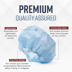Medical Nation 21" Disposable Bouffant Caps | Pack of 100, Non-Pleated Head - Image 4