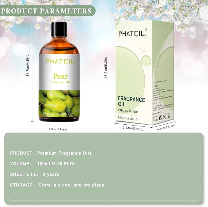 PHATOIL 3.38FL.OZ Pear Fragrance Oils - Image 6