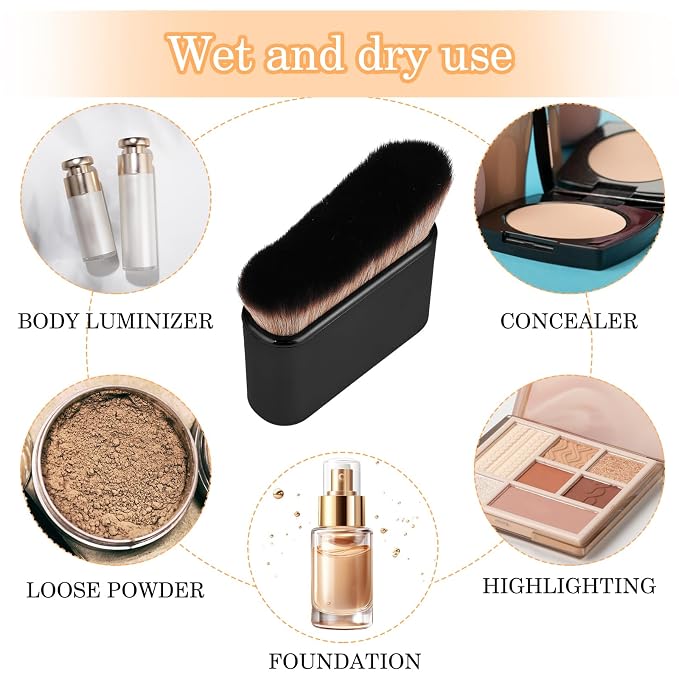 Self Tan Brush Soft Body Makeup Brush Portable Self Tanning Brush Self Tanner - Image 4