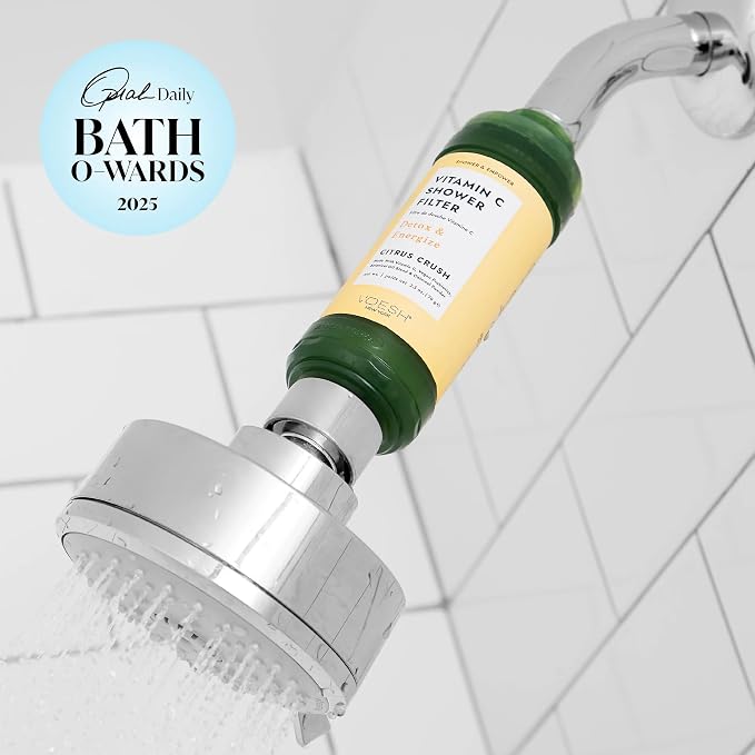 VOESH Vitamin C Shower Filter Duo, Citrus Crush, Shower Aromatherapy, Water - Image 3