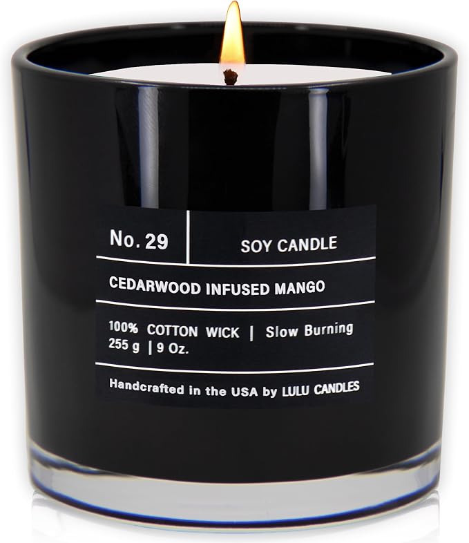 Lulu Candles | Cedarwood Infused Mango | Highly Scented Candles - Image 2