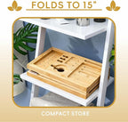 Premium Foldable Bamboo Bathtub Tray Caddy, Expandable Bath Caddy Tray - Image 5