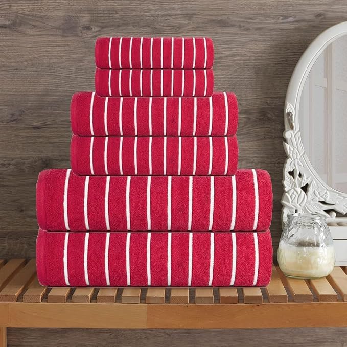CASA COPENHAGEN Ecstatic 6Pcs 100% Egyptian Cotton Large Designer Towels Gift - Image 3