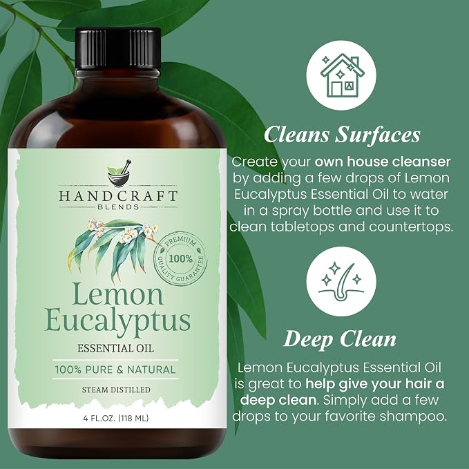 Handcraft Blends Lemon Eucalyptus Essential Oil – Huge 4 Fl Oz – 100% Pure and - Image 4