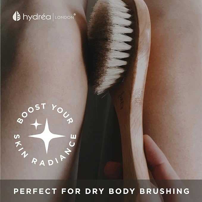 Hydrea London Dry Body Brush –Short Handle Premium Exfoliating Dry Skin Brush - Image 5