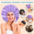 Jumbo Size Shower Cap 2 PCS Waterproof Shower Caps - Image 6