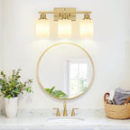 MOKATNG 3-Light Bathroom Light Fixtures, Brushed Gold Vanity Light - Image 5