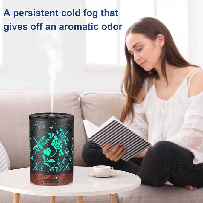 Essential Oil Diffuser- Aromatherapy Diffuser with7 Colors Light and Auto-Off - Image 4