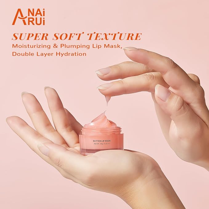 ANAI RUI Hydrating Lip Mask & Lip Scrub Set, Lip Overnight Treatment - Image 7