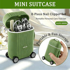 8-Piece Manicure Set in Mini Suitcase, Cute Travel Nail Clipper Kit - Image 7