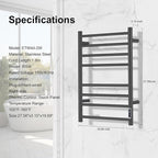 Towel Warmer Bathroom Wall Mounted Drying Rack Plug-in Electric Heated Towel - Image 3