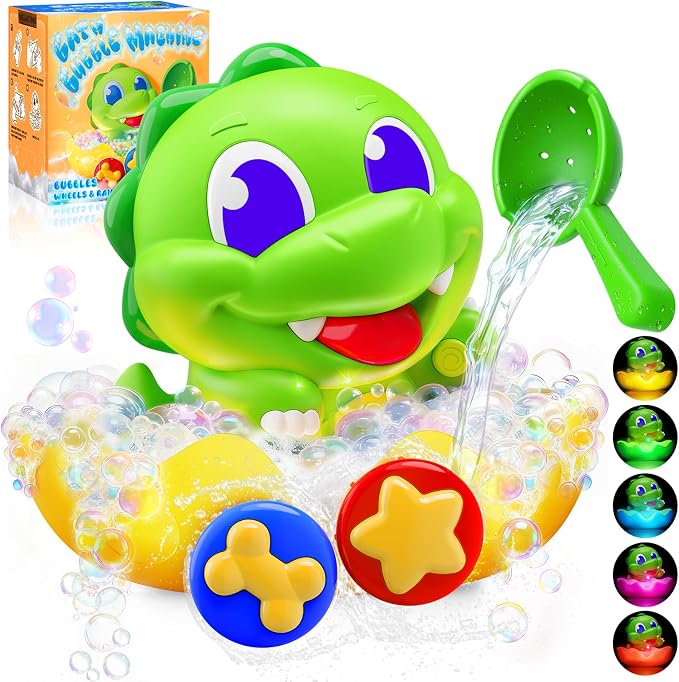 Dinosaur Baby Bath Toys for 1 2 3 Year Old Boys, Dino Bath Bubble Machine by Unknown