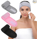 3 Pack Face Wash Headband, Adjustable Spa Headbands by Unknown