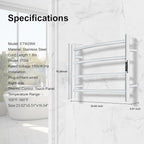 Towel Warmer with Built-in Timer Bathroom Wall Mounted Bath Towel Heater - Image 3