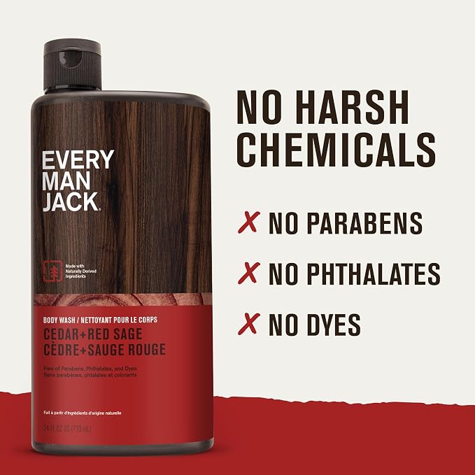 Every Man Jack Nourishing Cedar + Red Sage Mens Body Wash - Image 6
