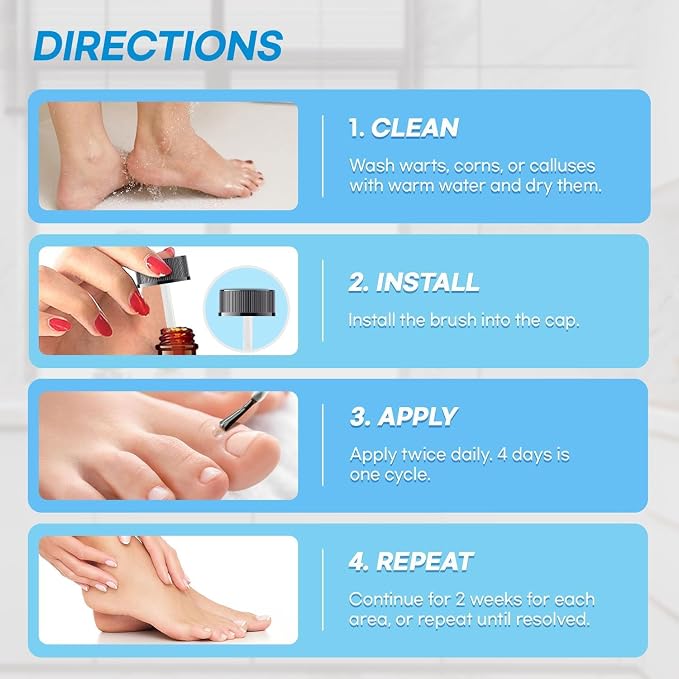 Aemerry Corn Removers for Toes Foot: Liquid Salicylic Acid 17% Corns Calluses - Image 7