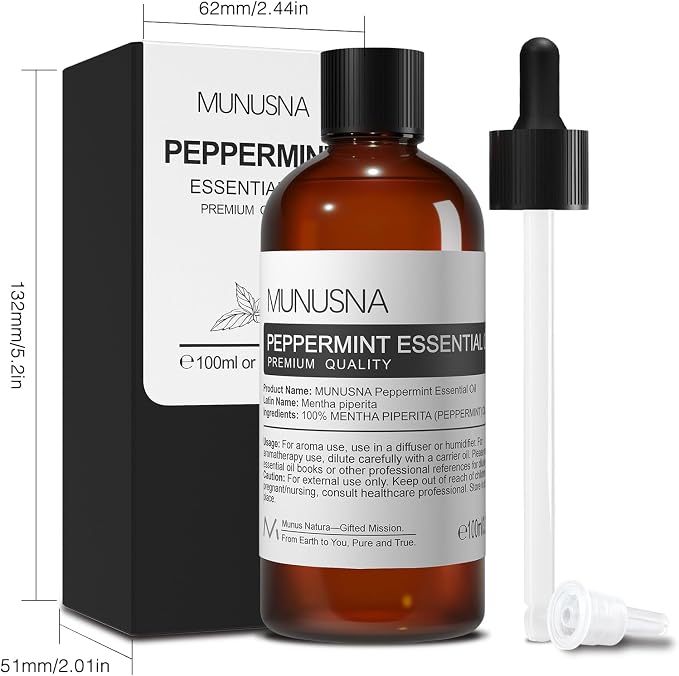 Peppermint Essential Oil, 100% Pure & Natural Peppermint Oil 100ML, Premium - Image 9