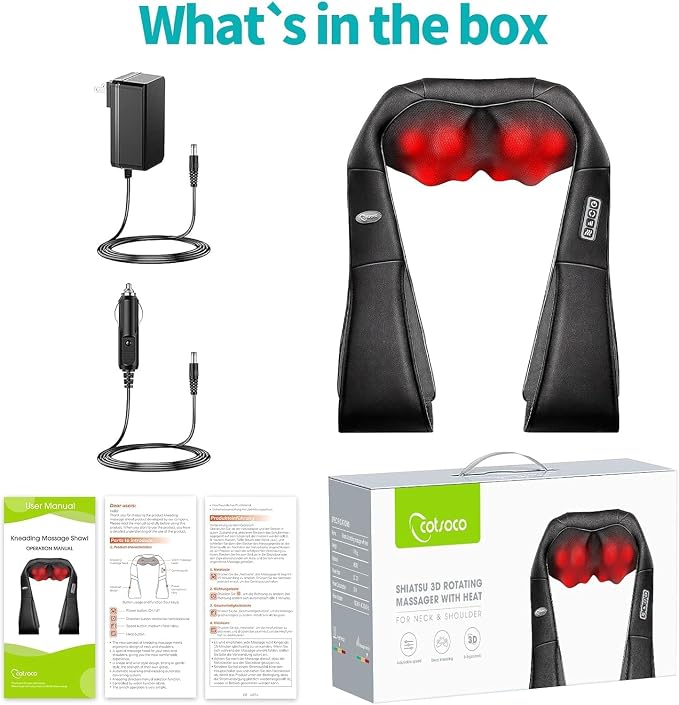 cotsoco Neck Massager, Shiatsu Shoulder and Back Neck Massager - Image 8