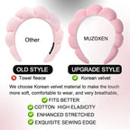 Luckybear Spa Headband for Washing Face, Velvet Makeup, Bubble Skincare - Image 2