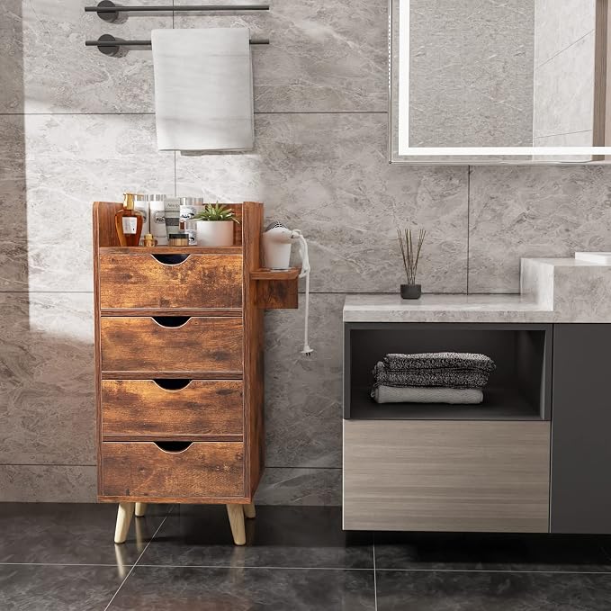 OmySalon 4 -Layer Salon Station Storage Cabinet, Beauty Barber Styling Stations - Image 2